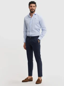 Camisas Vestir|Camisas Vestir-Alvaro Moreno CAMISA COMFORT RAYAS Celeste