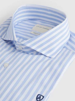Camisas Vestir|Camisas Vestir-Alvaro Moreno CAMISA COMFORT RAYAS Celeste