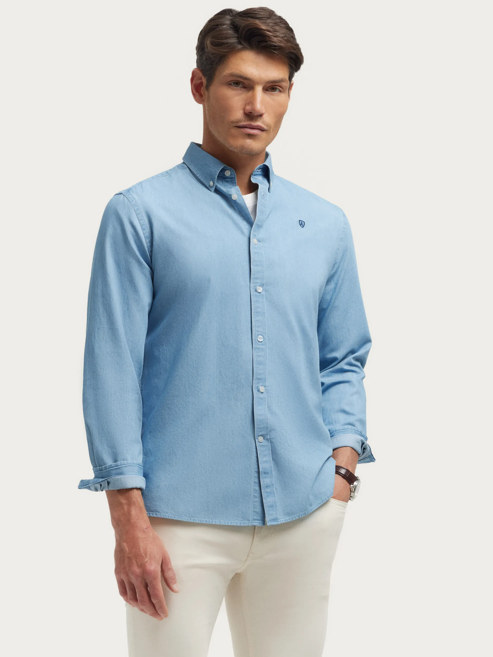 Casual-Alvaro Moreno CAMISA DENIM B.DOWN Celeste