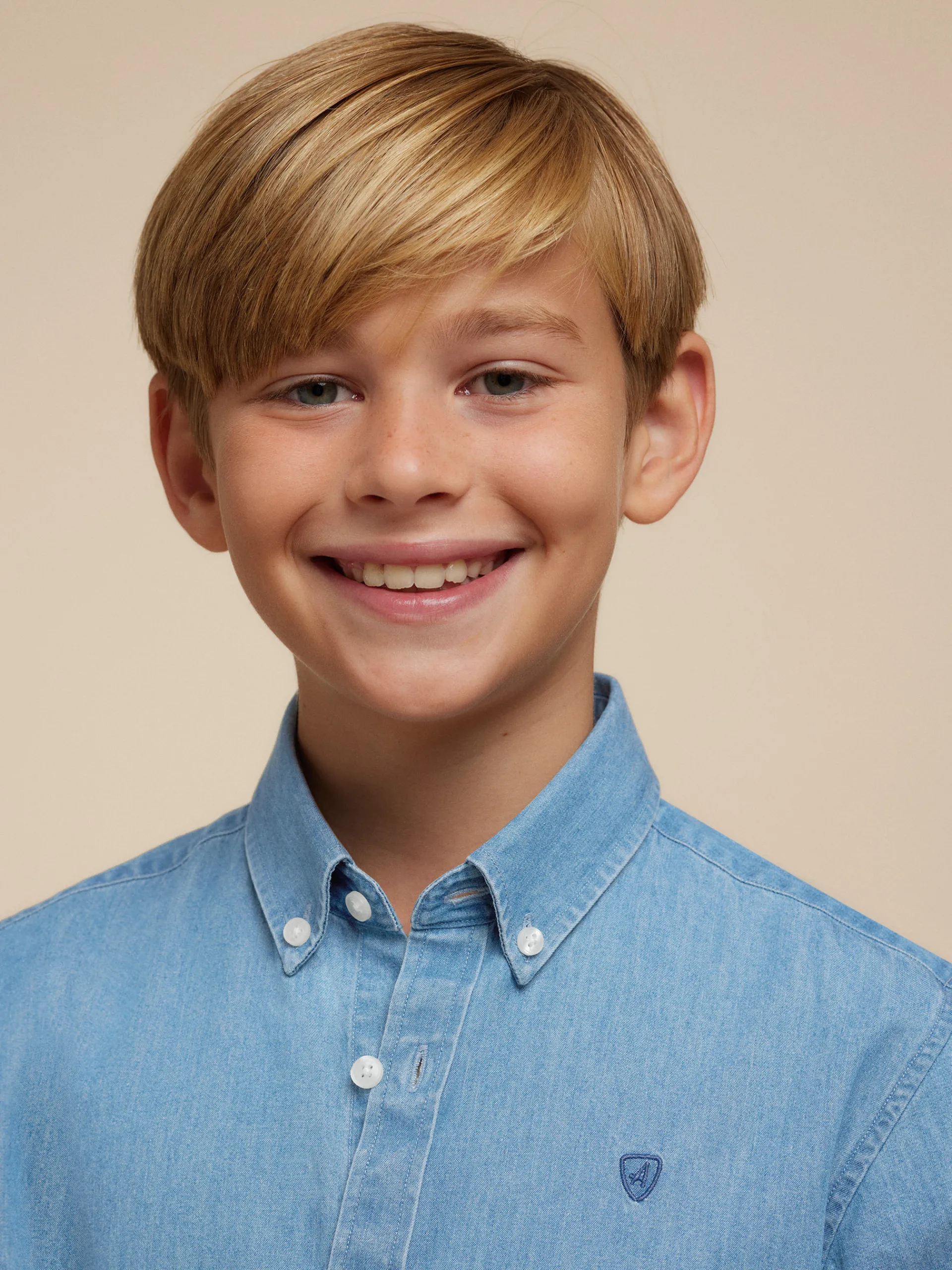 Camisas-Alvaro Moreno CAMISA DENIM KIDS Azul