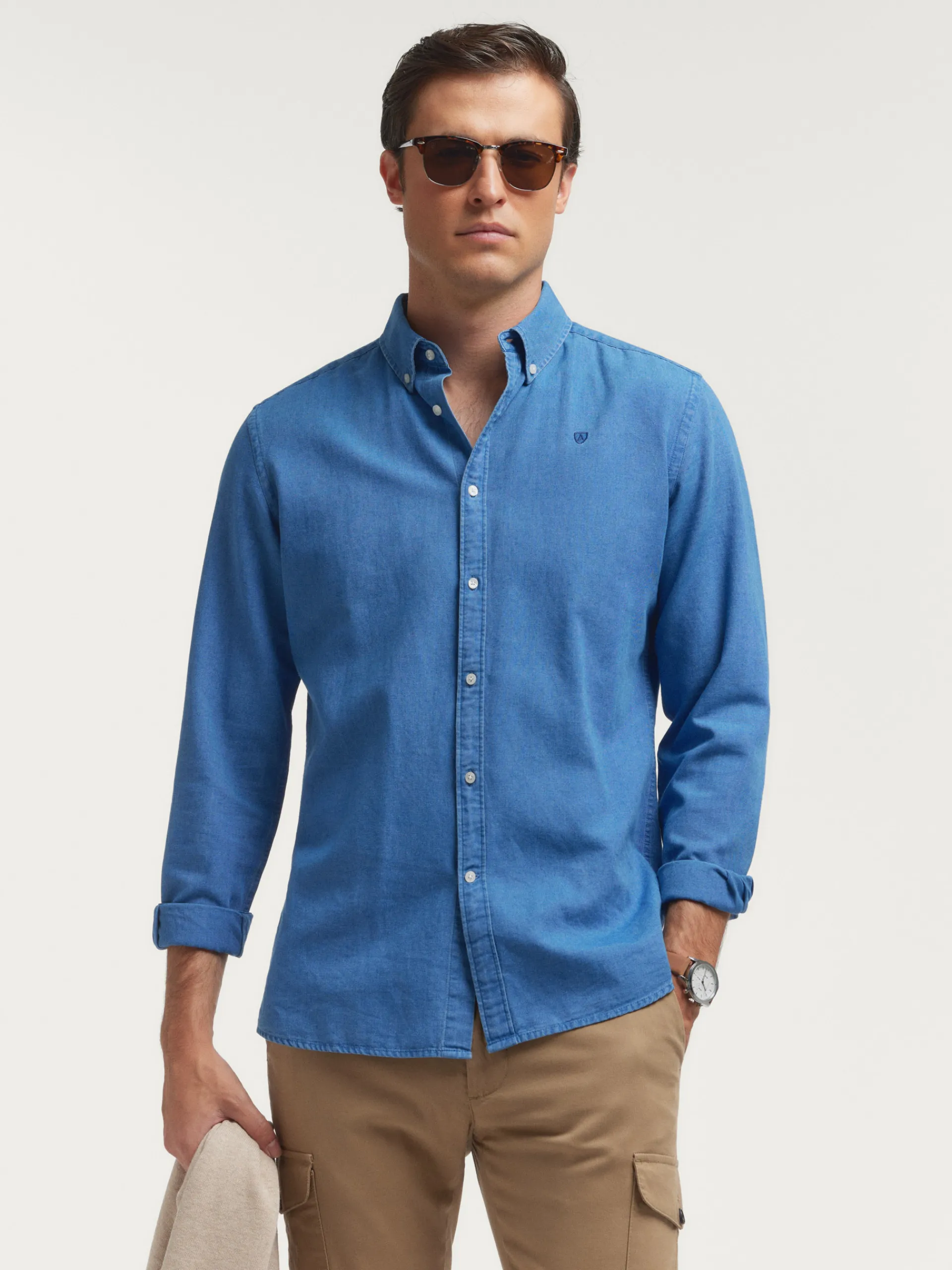Casual-Alvaro Moreno CAMISA DENIM OXFORD Azul