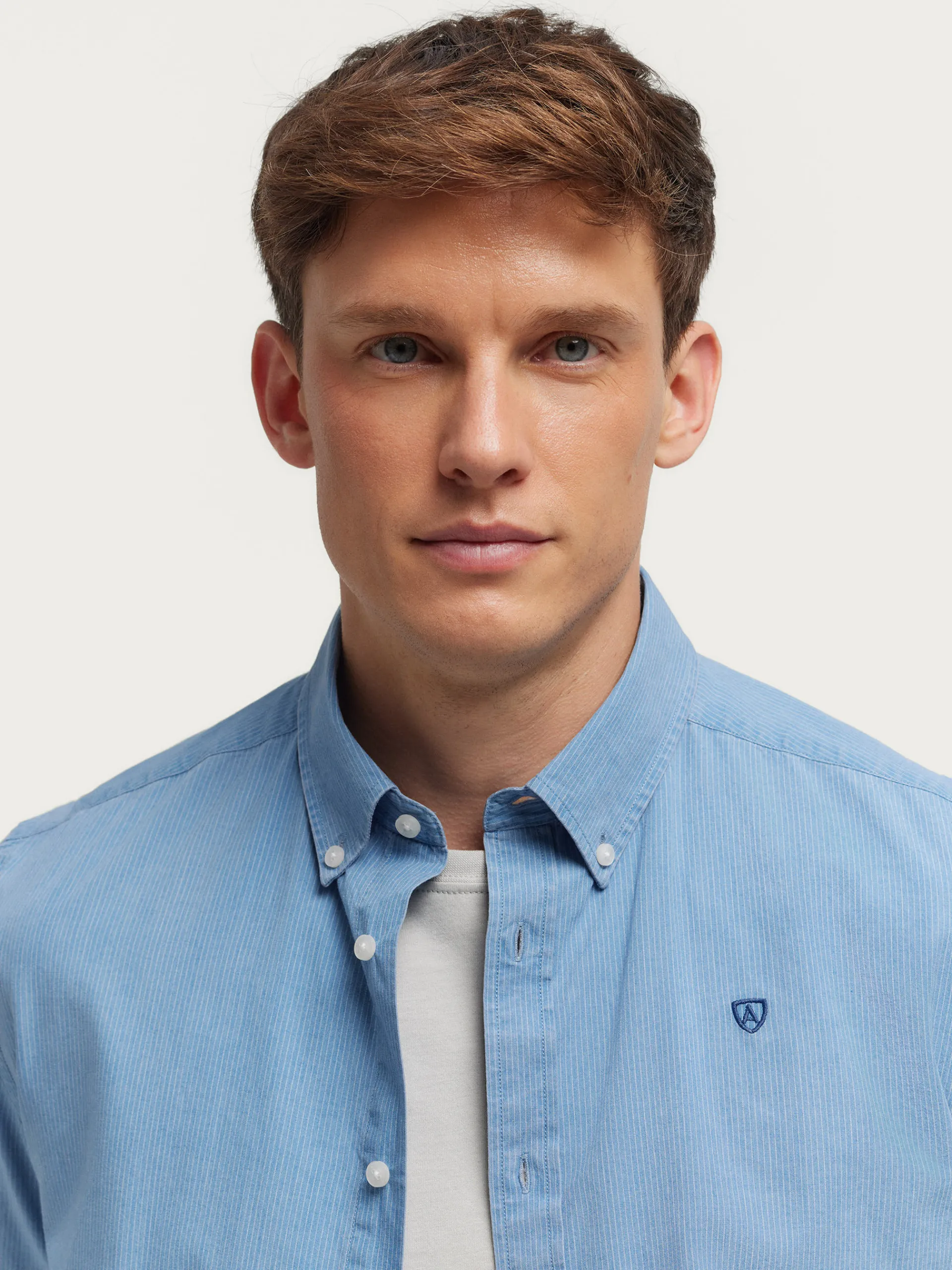 Casual-Alvaro Moreno CAMISA DENIM RAYAS Azul