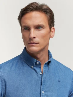 Casual-Alvaro Moreno CAMISA DENIM SLUB Azul