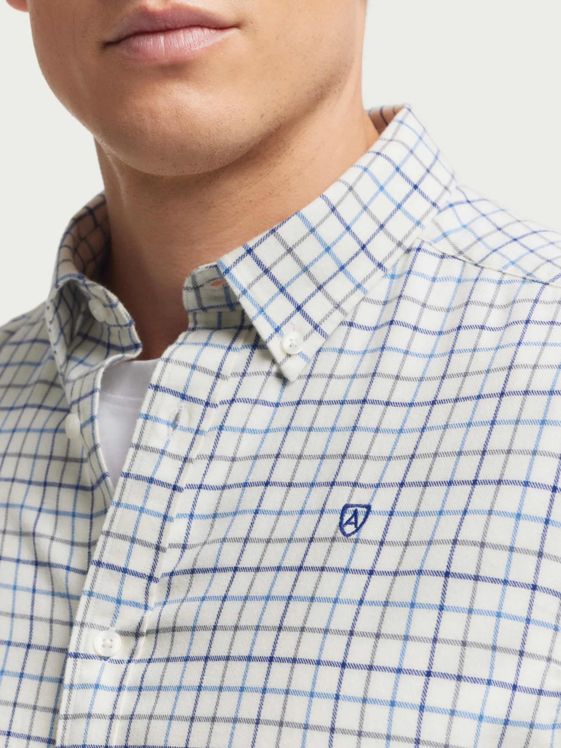 Franela-Alvaro Moreno CAMISA FLANNEL CHECKS Azul Marino