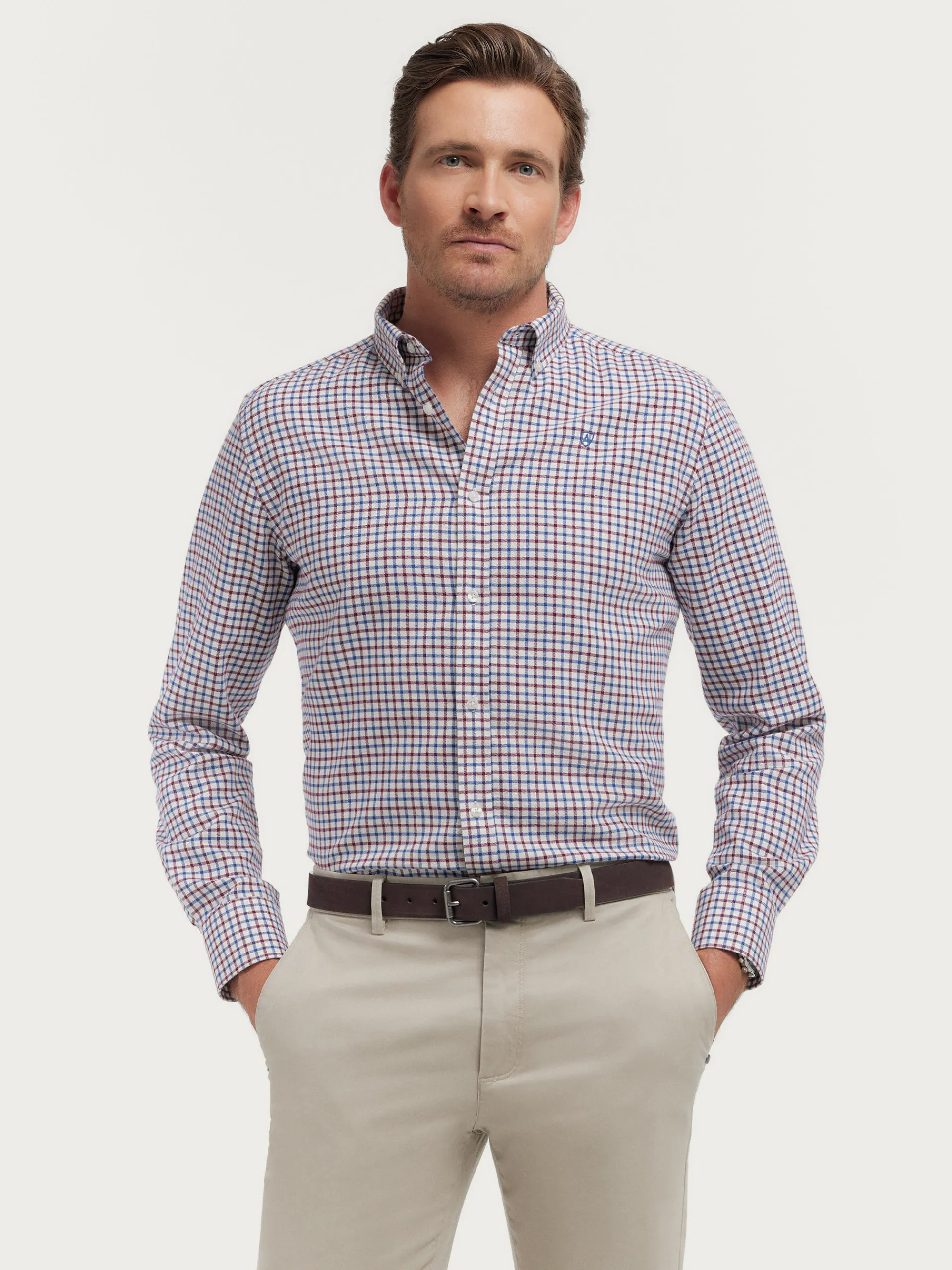 Franela-Alvaro Moreno CAMISA FLANNEL CHECKS Burdeos