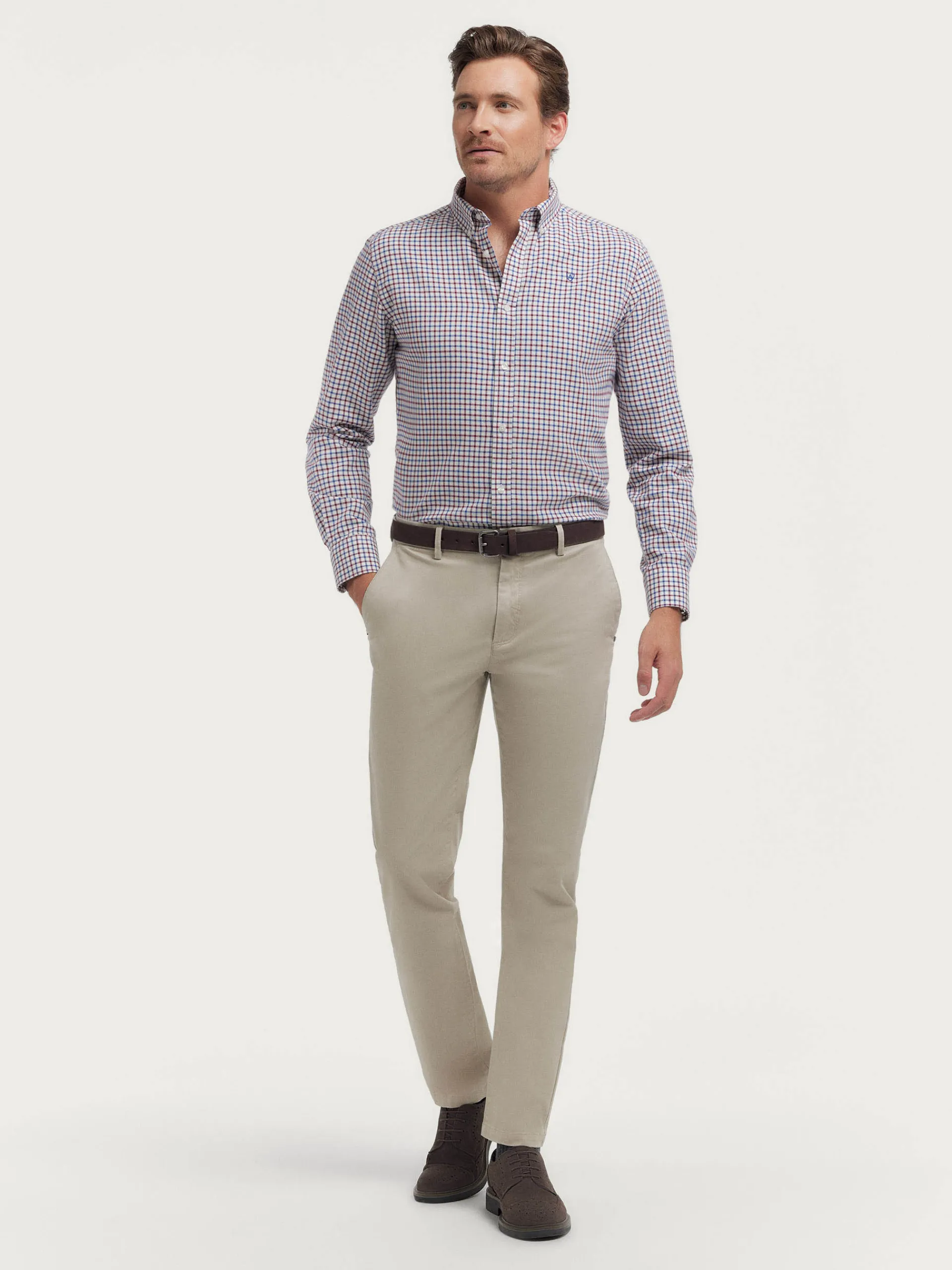 Franela-Alvaro Moreno CAMISA FLANNEL CHECKS Burdeos