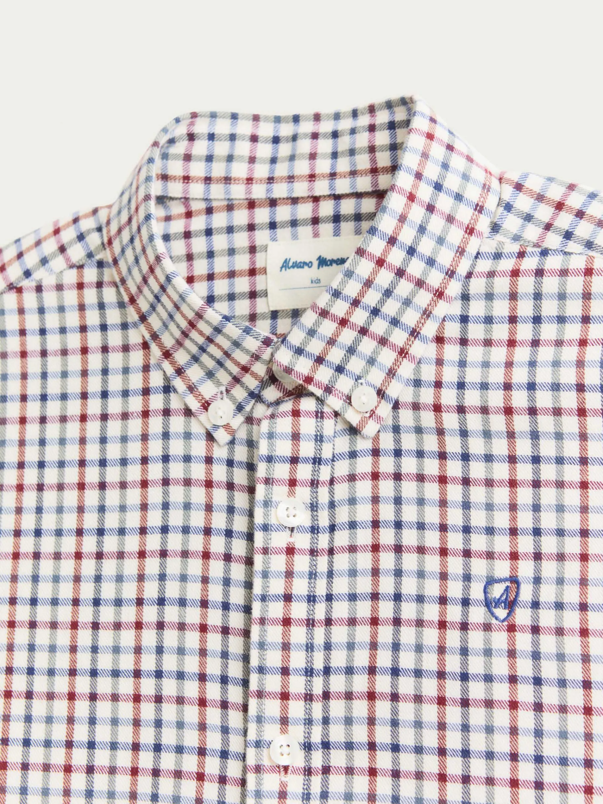 Camisas-Alvaro Moreno CAMISA FLANNEL CHECKS KIDS Burdeos