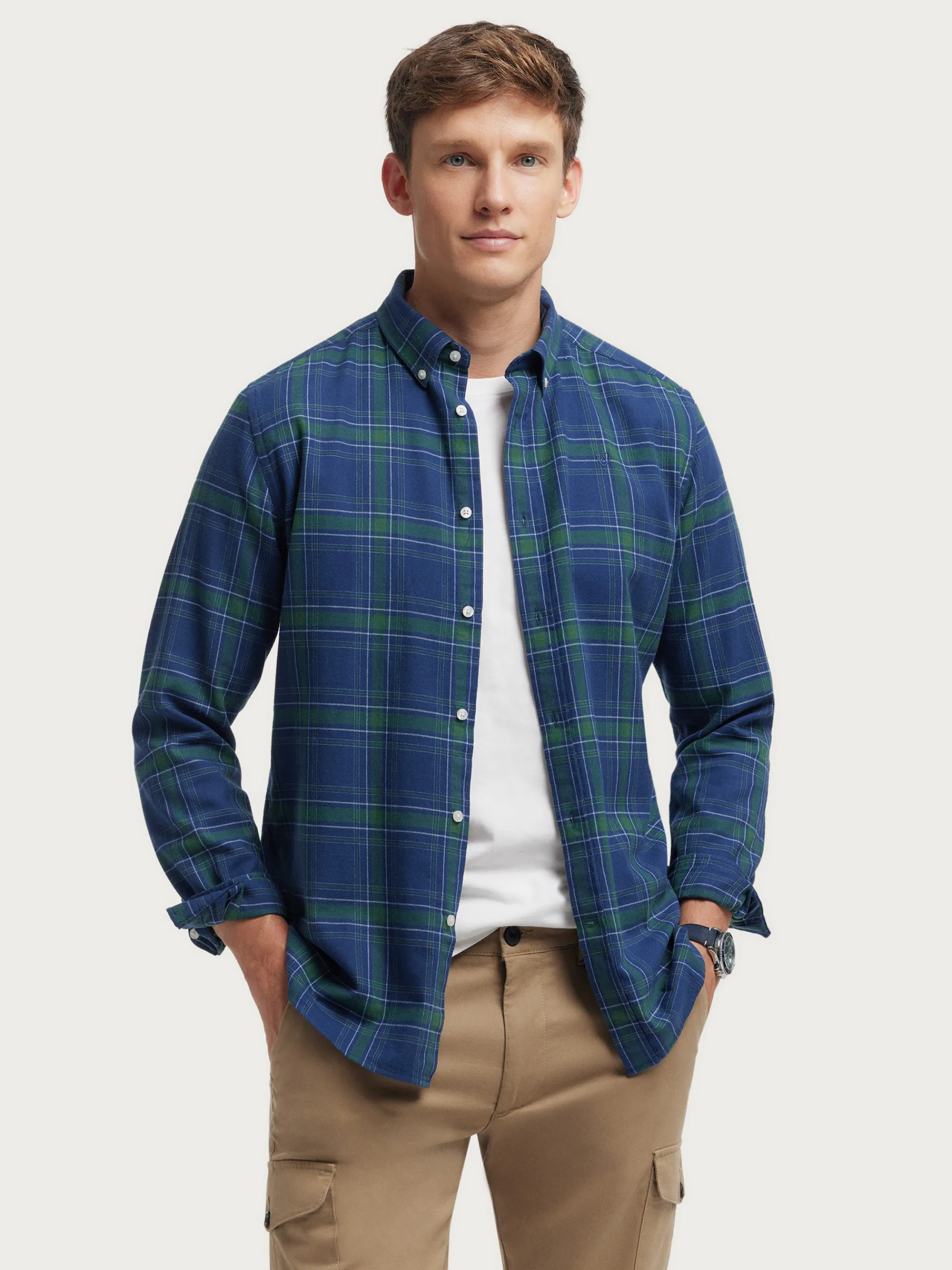 Franela-Alvaro Moreno CAMISA FLANNEL TARTAN Verde