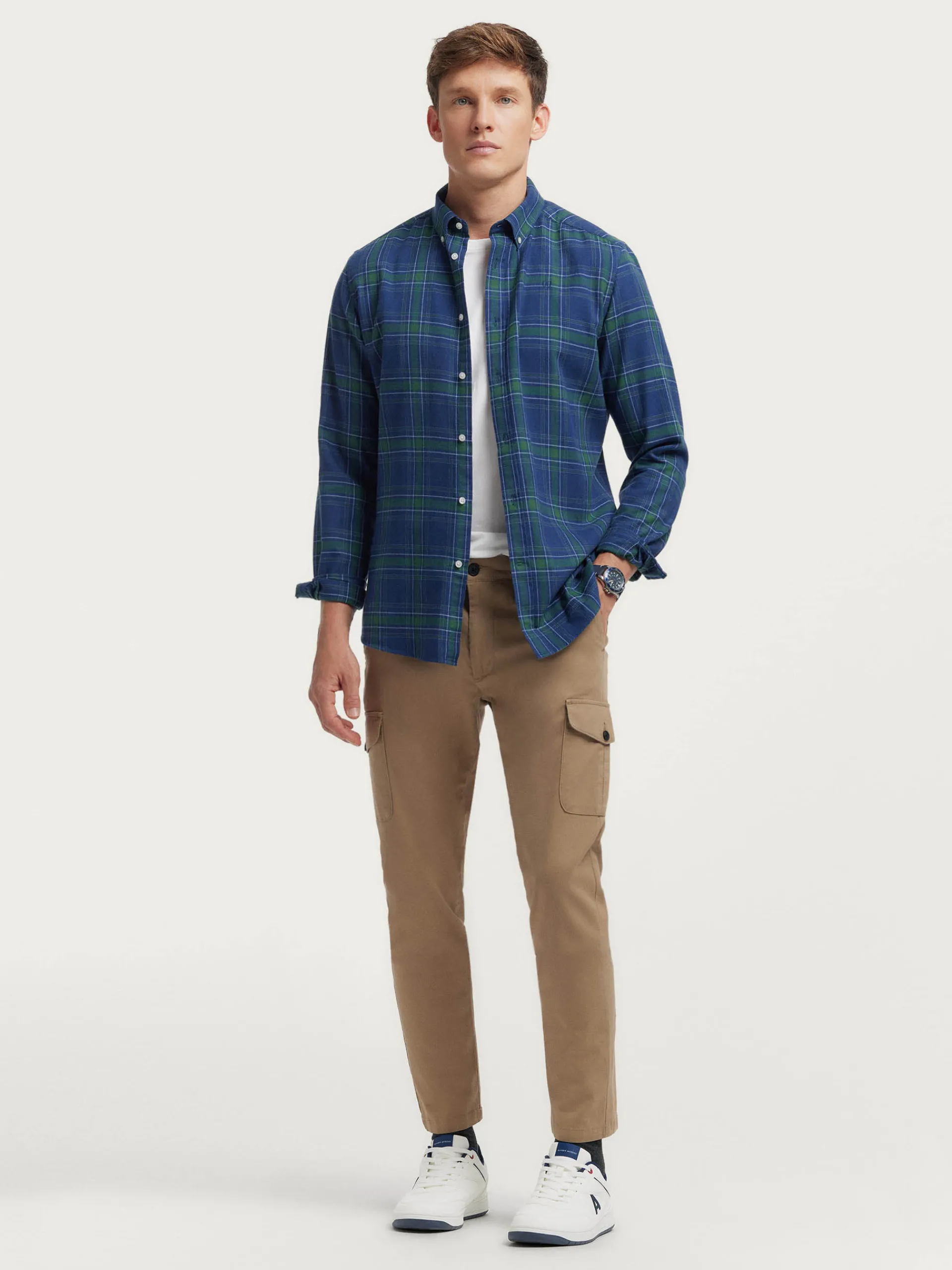 Franela-Alvaro Moreno CAMISA FLANNEL TARTAN Verde