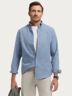 Franela-Alvaro Moreno CAMISA FLANNEL TWILL Azul