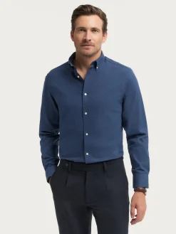 Franela-Alvaro Moreno CAMISA FLANNEL TWILL Azul Marino