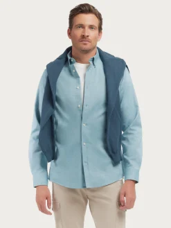 Franela-Alvaro Moreno CAMISA FLANNEL TWILL Azul