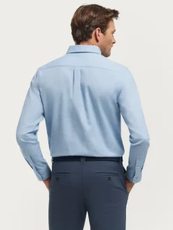 Franela-Alvaro Moreno CAMISA FLANNEL TWILL Celeste