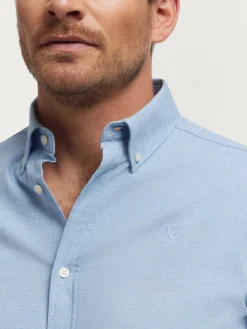 Franela-Alvaro Moreno CAMISA FLANNEL TWILL Celeste