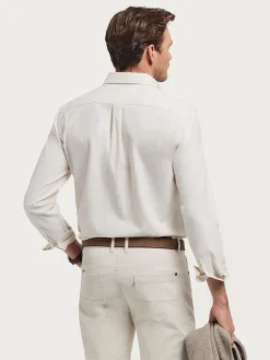 Franela-Alvaro Moreno CAMISA FLANNEL TWILL Crudo