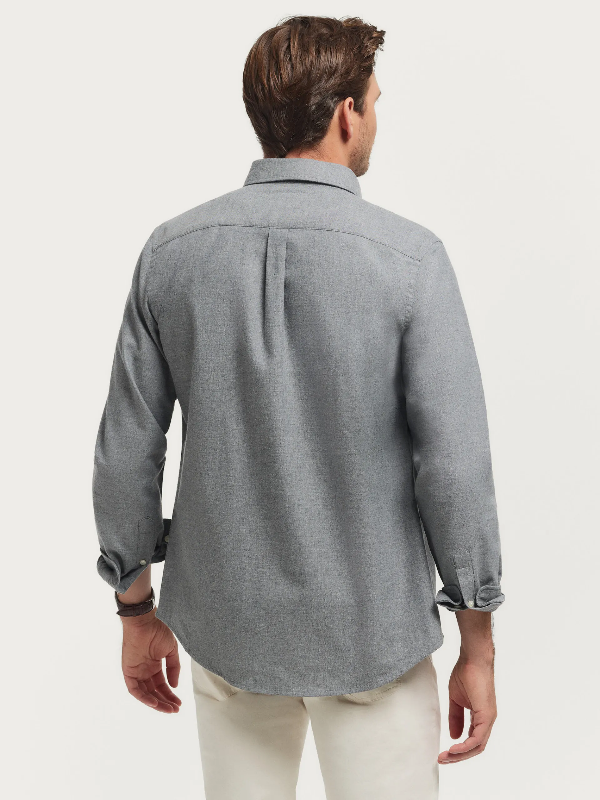 Franela-Alvaro Moreno CAMISA FLANNEL TWILL Gris
