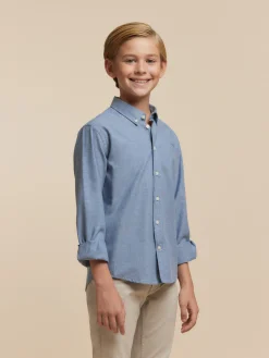 Camisas-Alvaro Moreno CAMISA FLANNEL TWILL KIDS Azul
