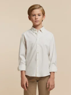 Camisas-Alvaro Moreno CAMISA FLANNEL TWILL KIDS Crudo