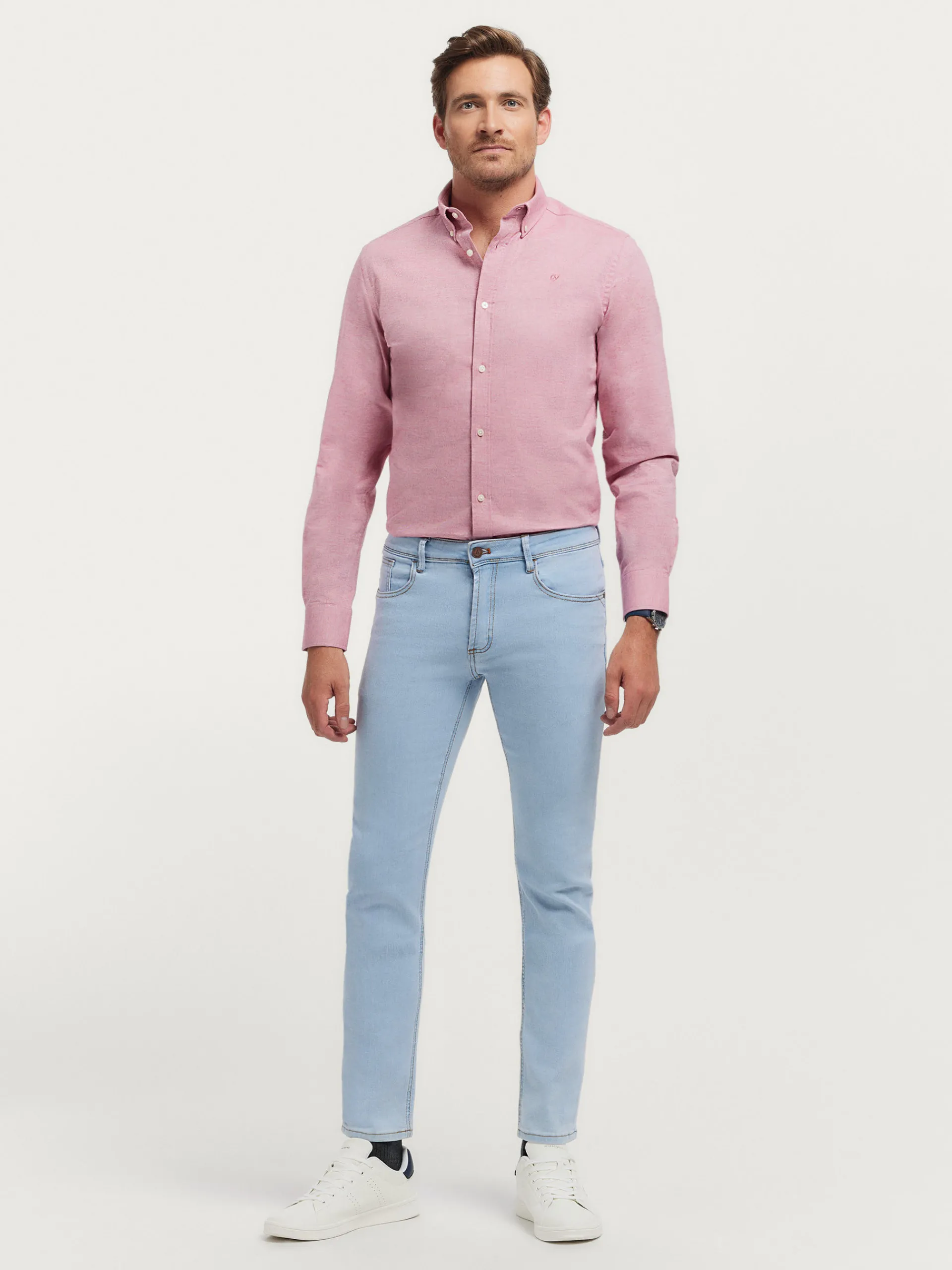 Franela-Alvaro Moreno CAMISA FLANNEL TWILL Rosa