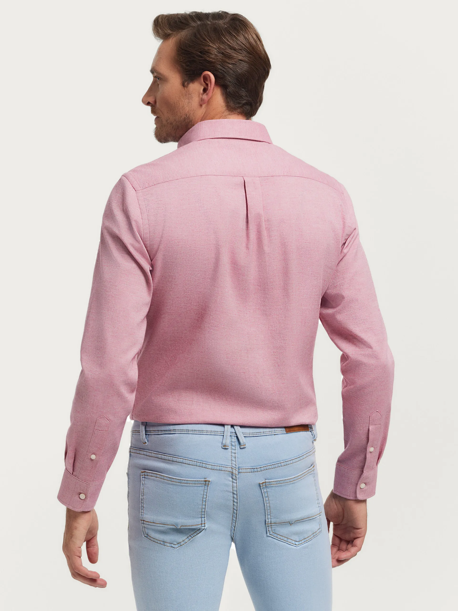 Franela-Alvaro Moreno CAMISA FLANNEL TWILL Rosa