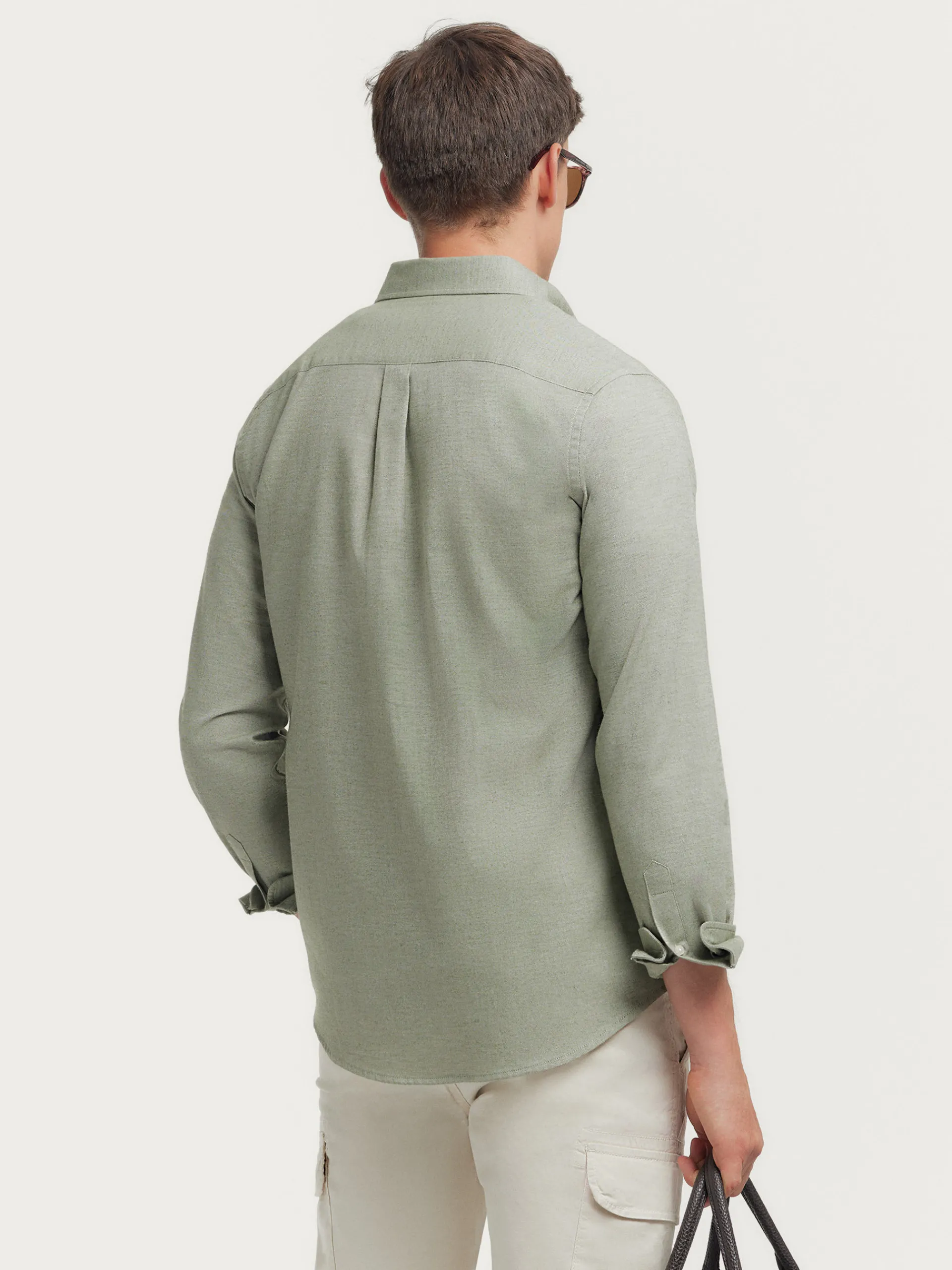 Franela-Alvaro Moreno CAMISA FLANNEL TWILL Verde