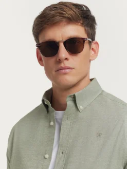 Franela-Alvaro Moreno CAMISA FLANNEL TWILL Verde