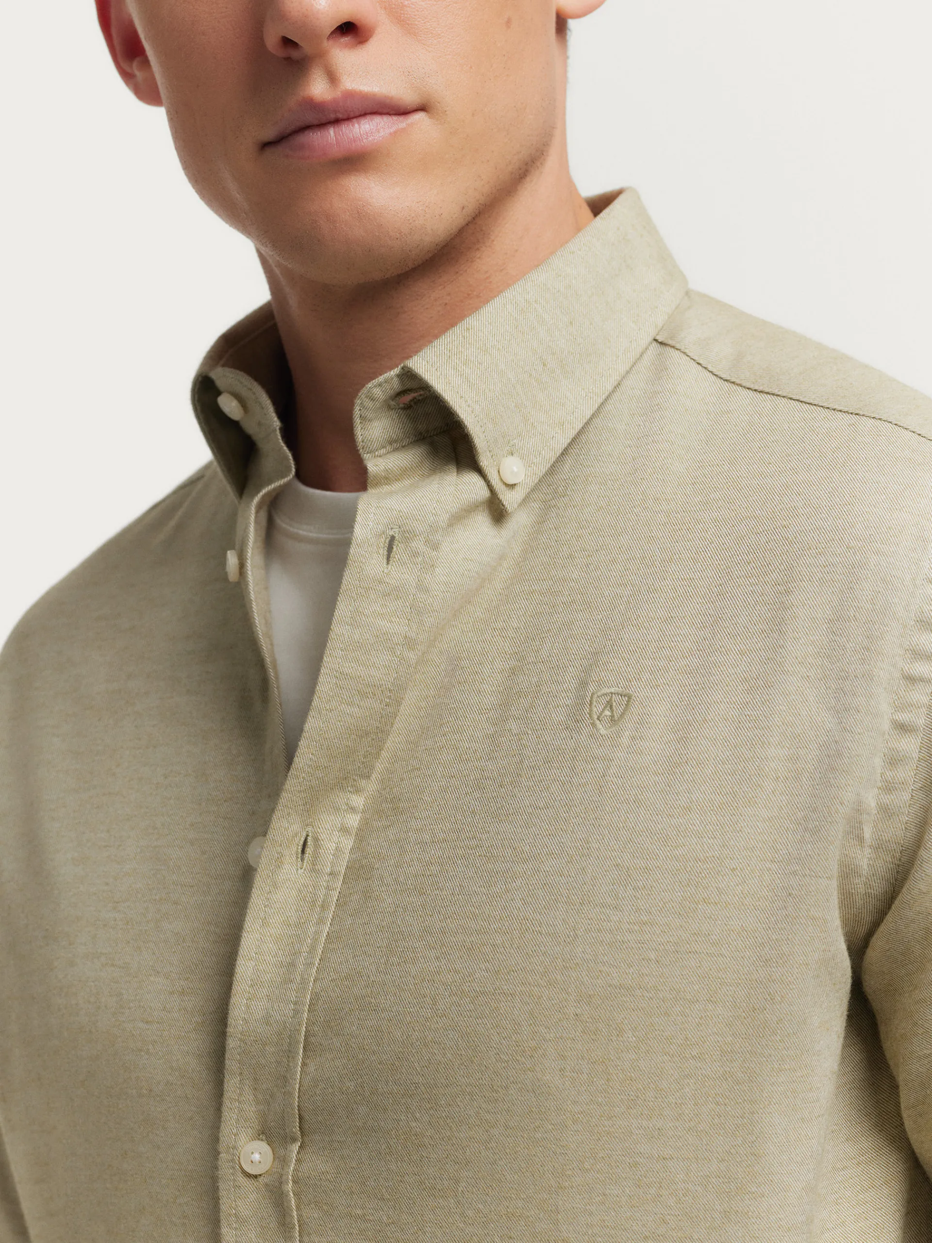 Franela-Alvaro Moreno CAMISA FLANNEL TWILL Verde