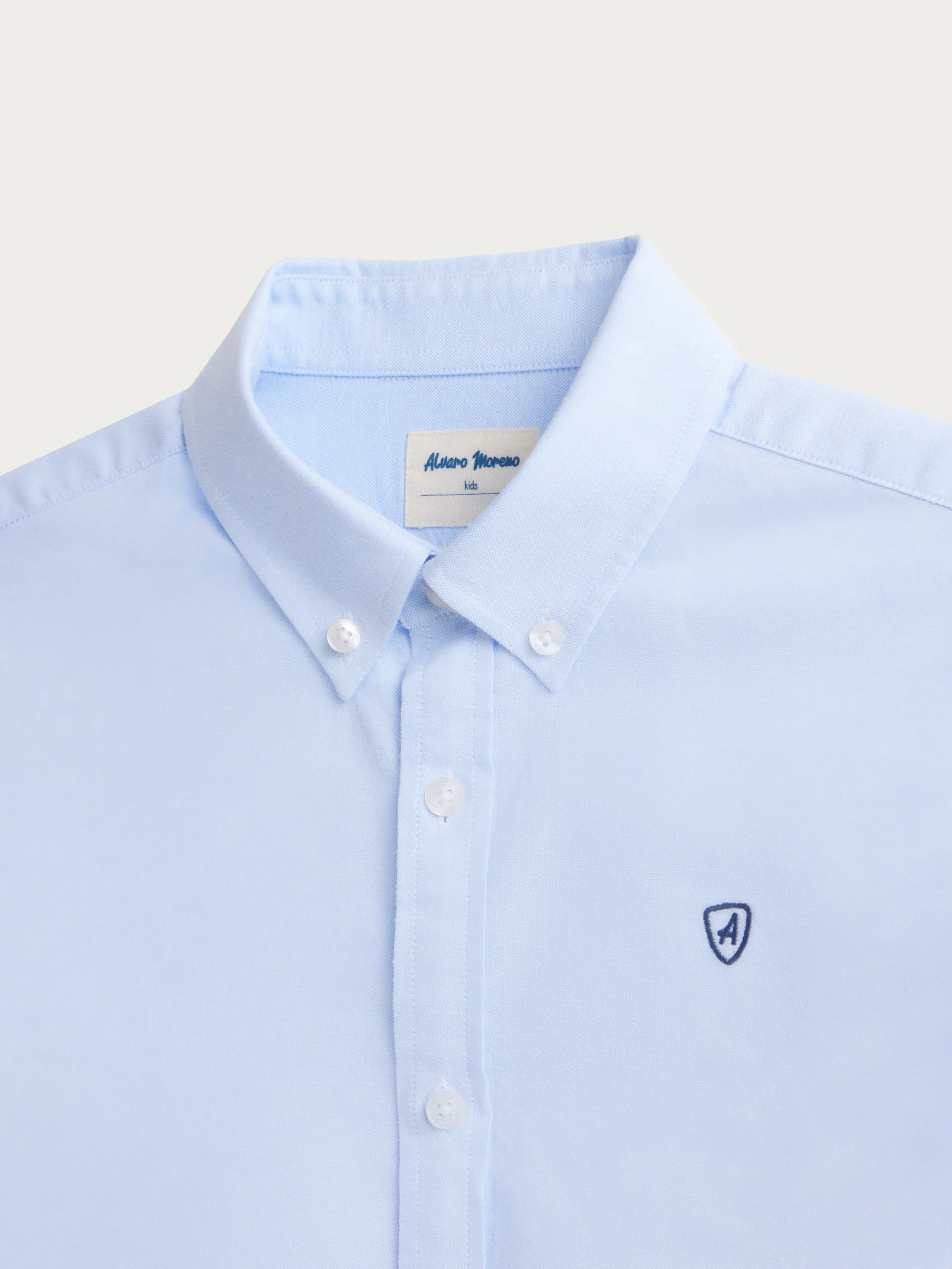 Camisas-Alvaro Moreno CAMISA OXFORD BASIC KIDS Celeste