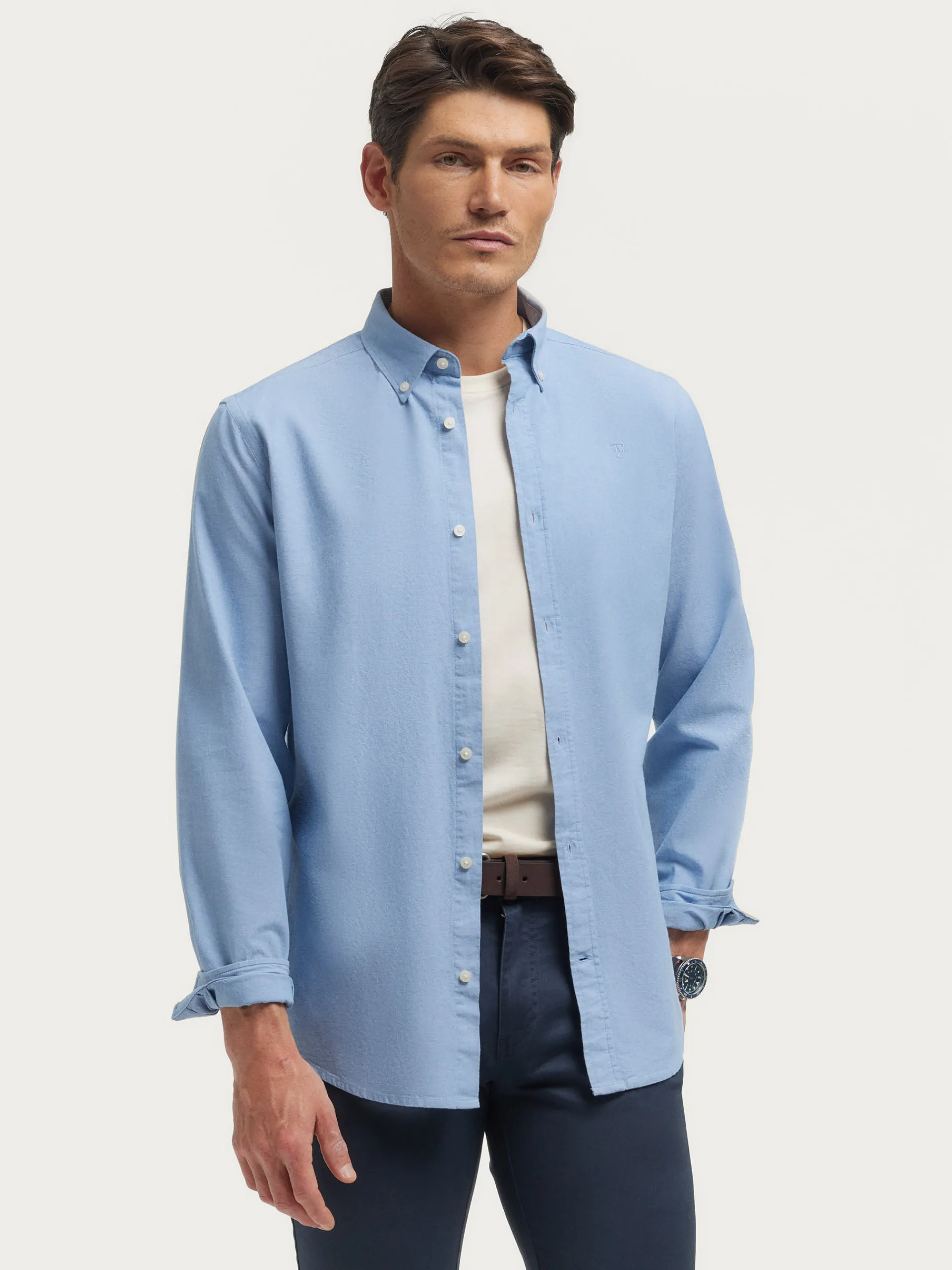 Oxford-Alvaro Moreno CAMISA OXFORD CHAMBRAY Celeste