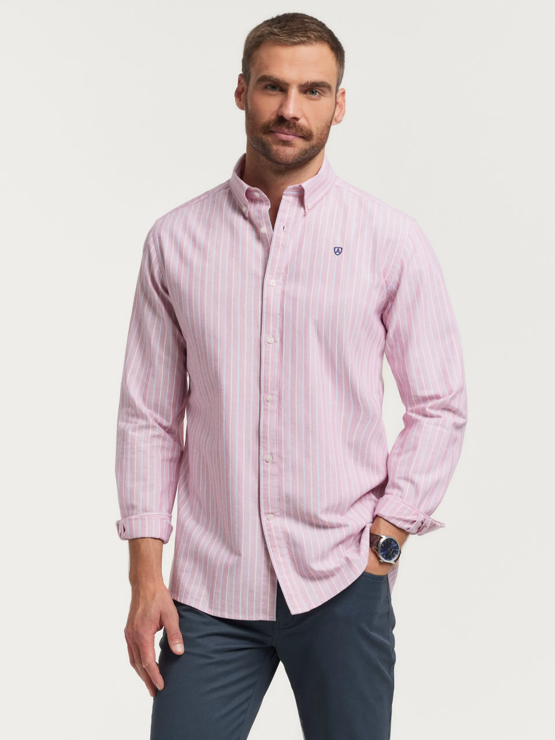 Oxford-Alvaro Moreno CAMISA OXFORD FANCY STR Rojo