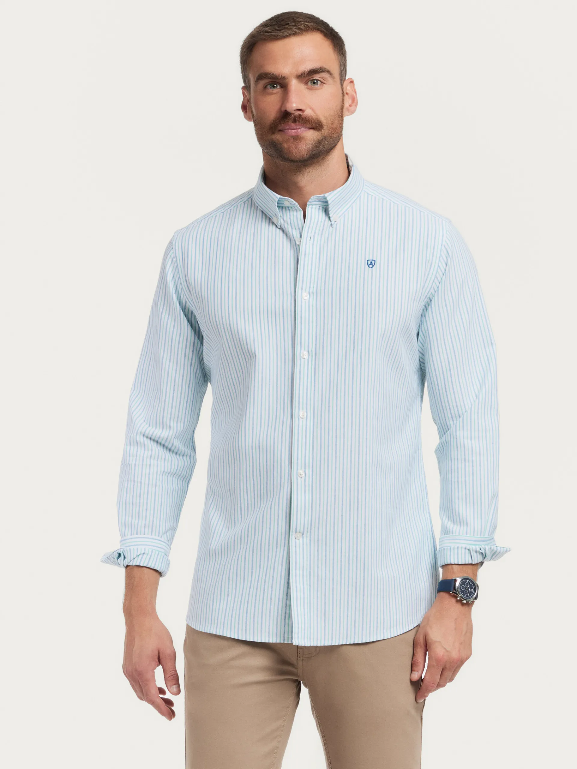 Oxford-Alvaro Moreno CAMISA OXFORD FANCY STR Verde