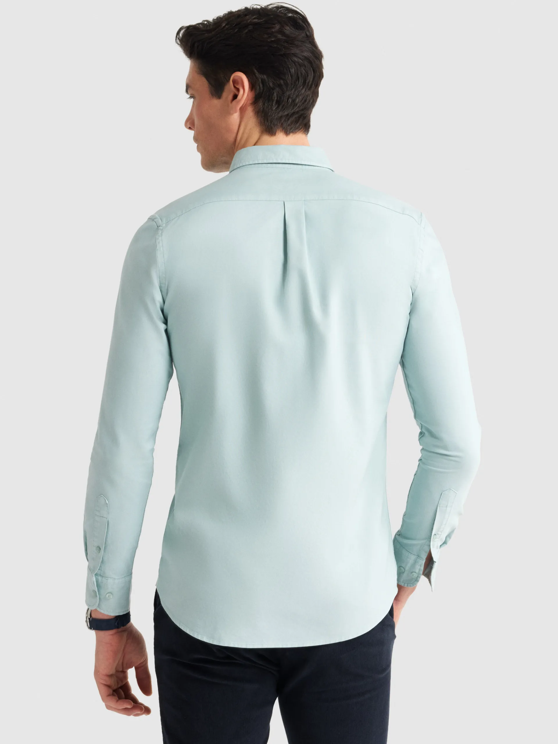 Oxford-Alvaro Moreno CAMISA OXFORD POCKET DYE Verde Agua