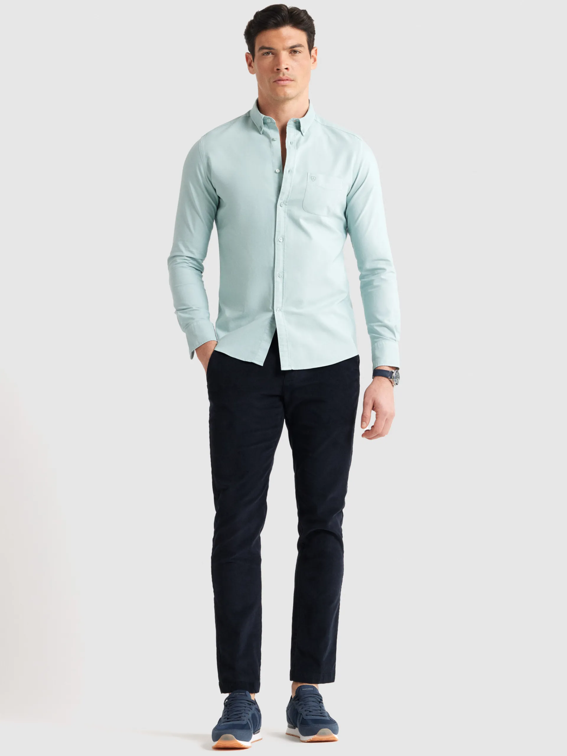 Oxford-Alvaro Moreno CAMISA OXFORD POCKET DYE Verde Agua