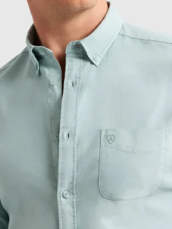 Oxford-Alvaro Moreno CAMISA OXFORD POCKET DYE Verde Agua
