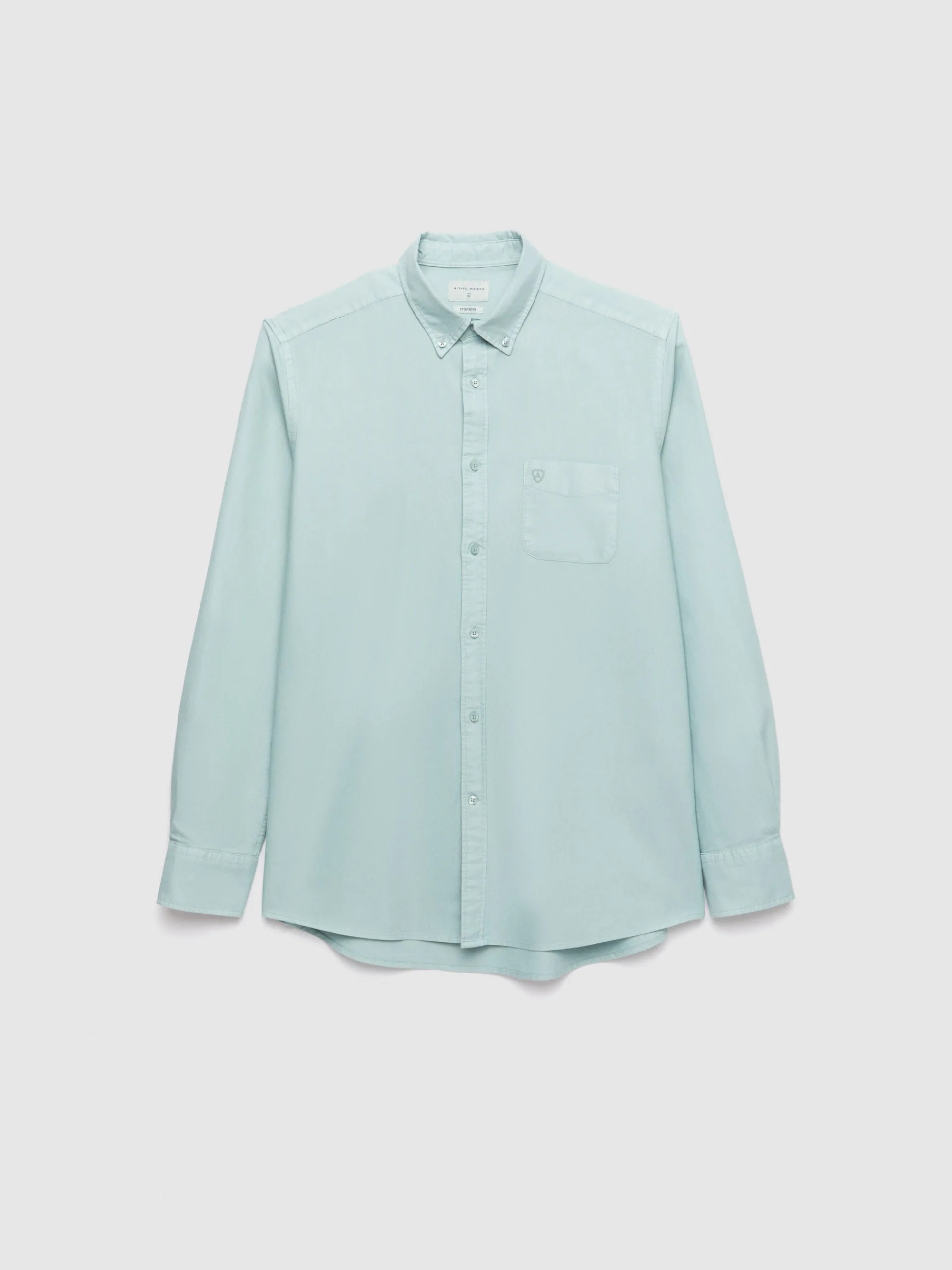 Oxford-Alvaro Moreno CAMISA OXFORD POCKET DYE Verde Agua