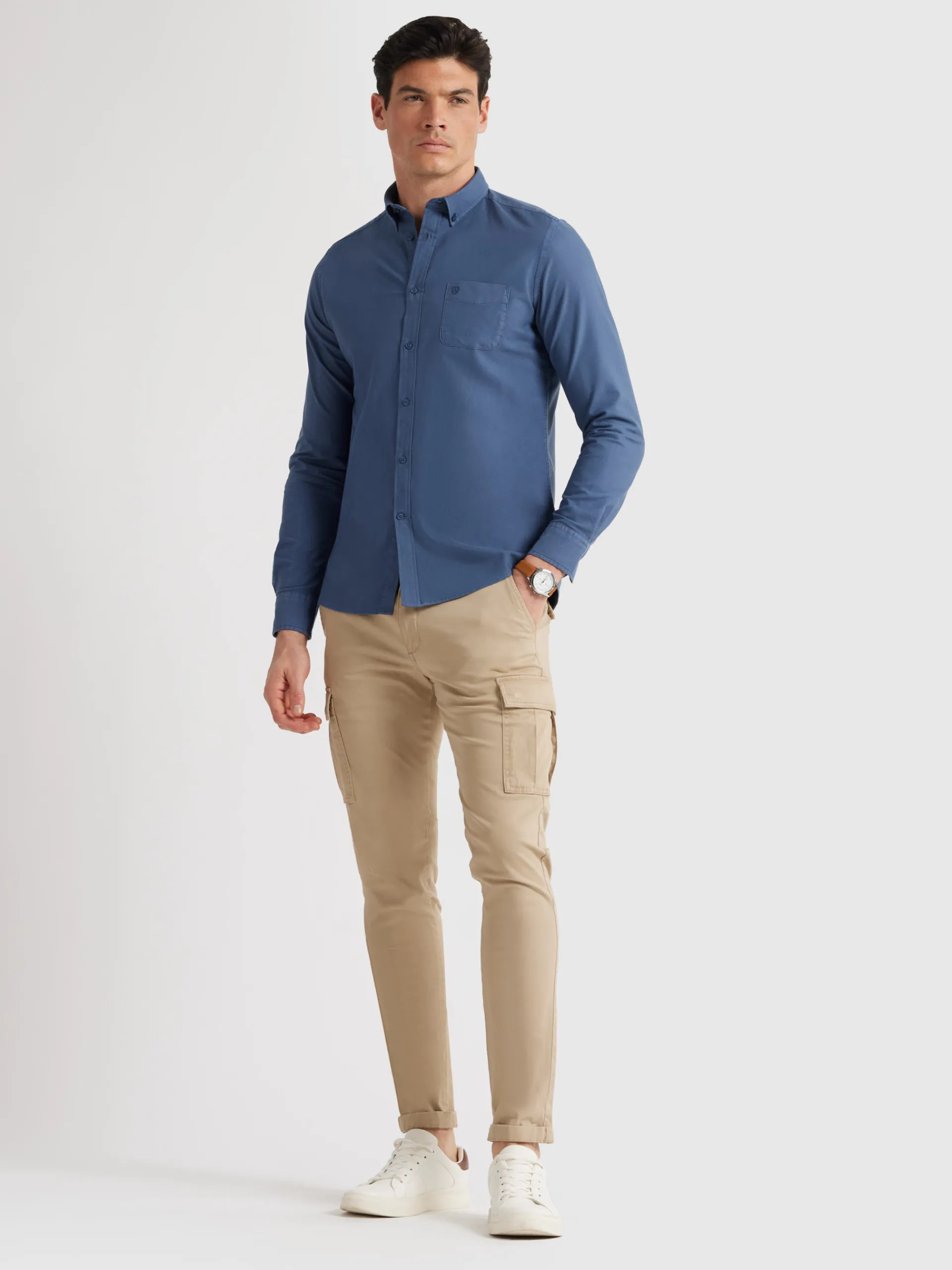 Oxford-Alvaro Moreno CAMISA OXFORD POCKET DYE Azul