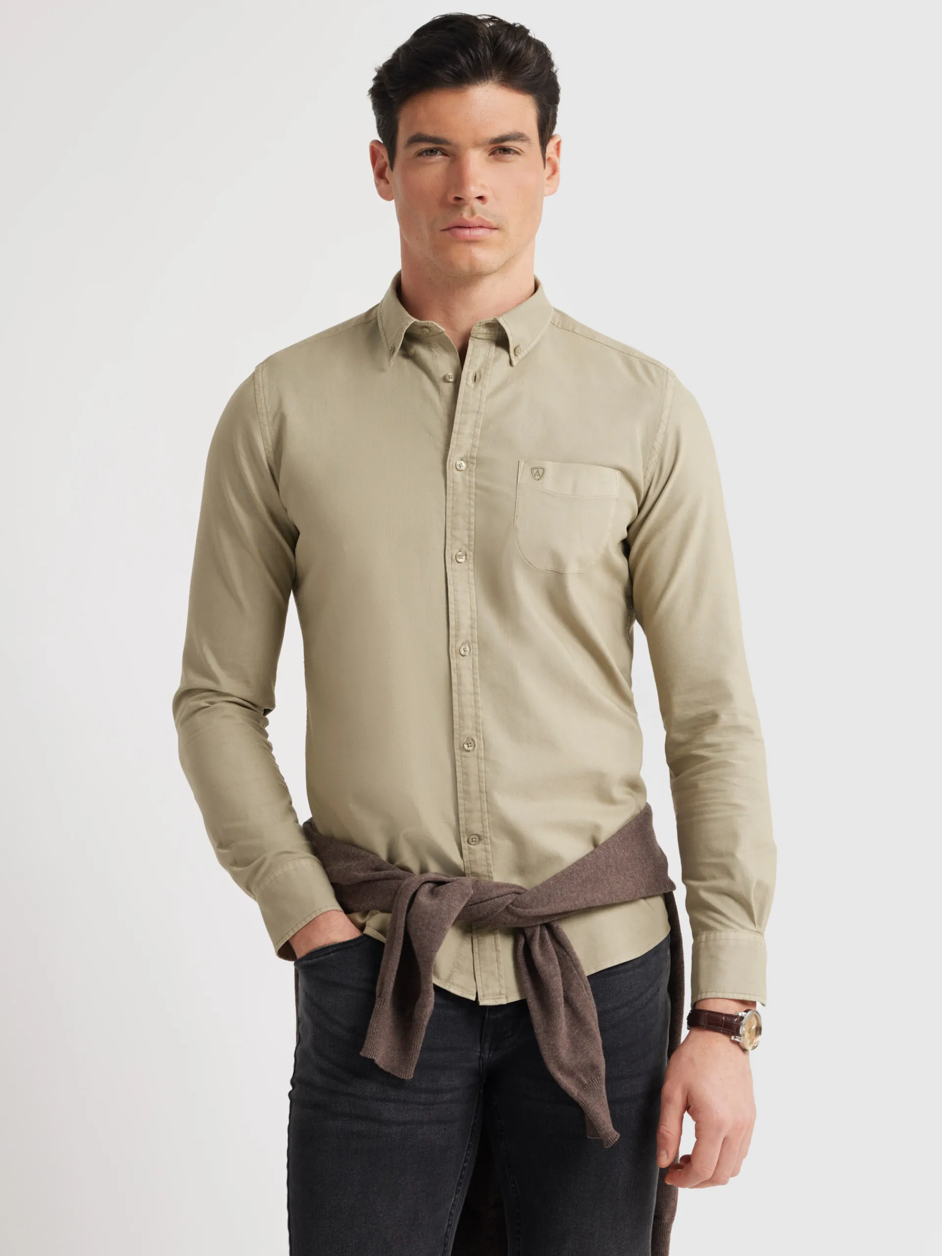Oxford-Alvaro Moreno CAMISA OXFORD POCKET DYE Verde