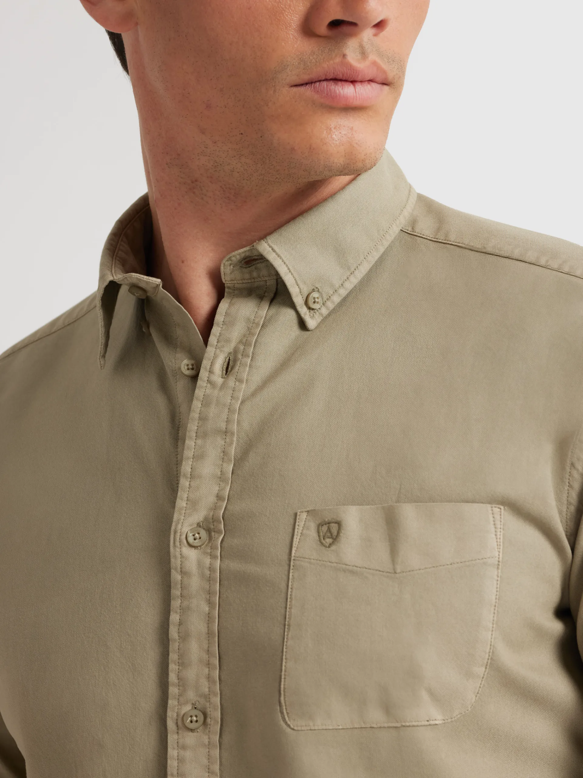 Oxford-Alvaro Moreno CAMISA OXFORD POCKET DYE Verde