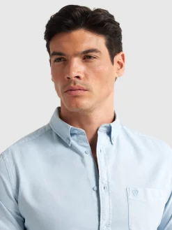 Oxford-Alvaro Moreno CAMISA OXFORD POCKET DYE Celeste