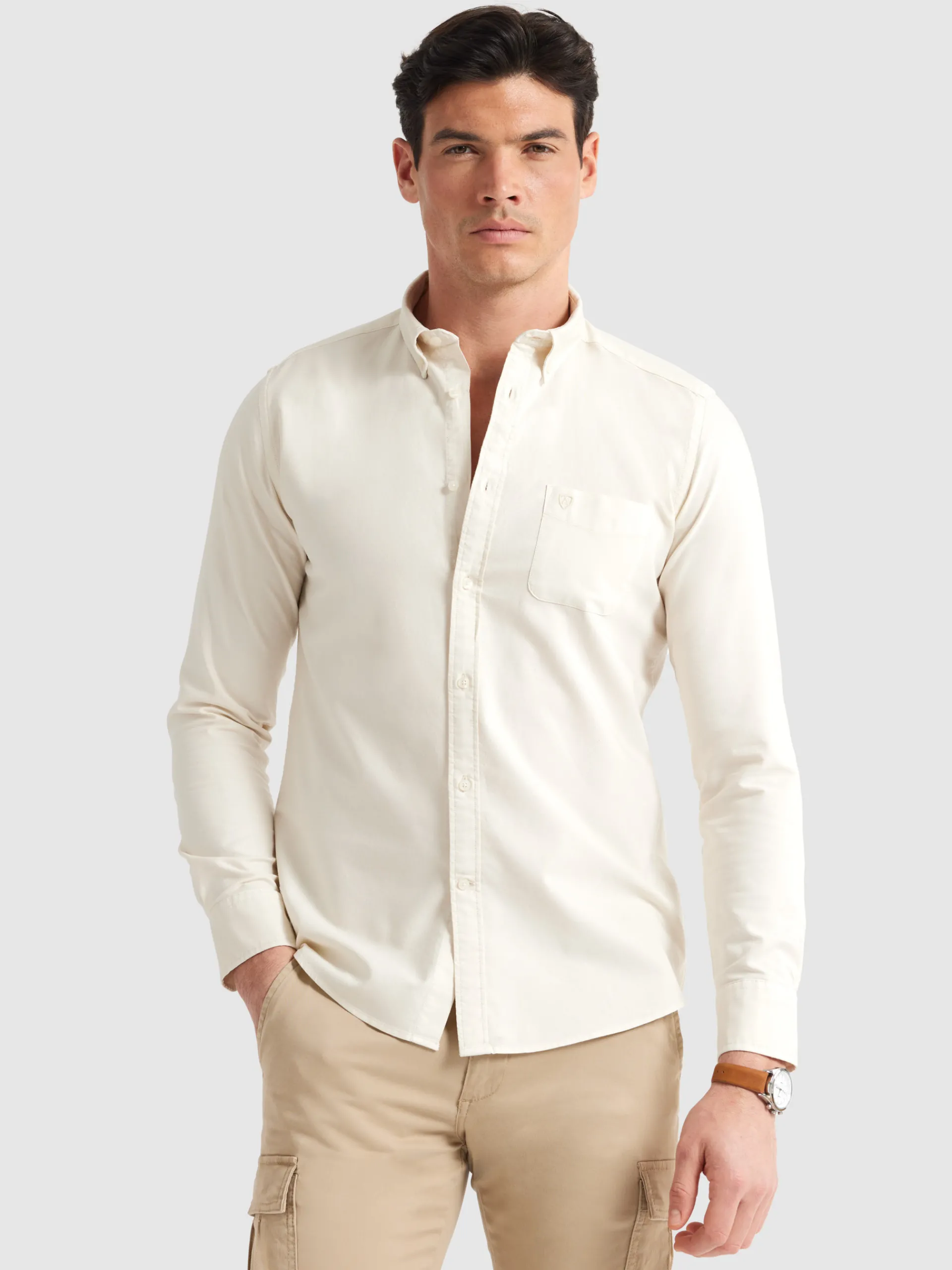 Oxford-Alvaro Moreno CAMISA OXFORD POCKET DYE Crudo