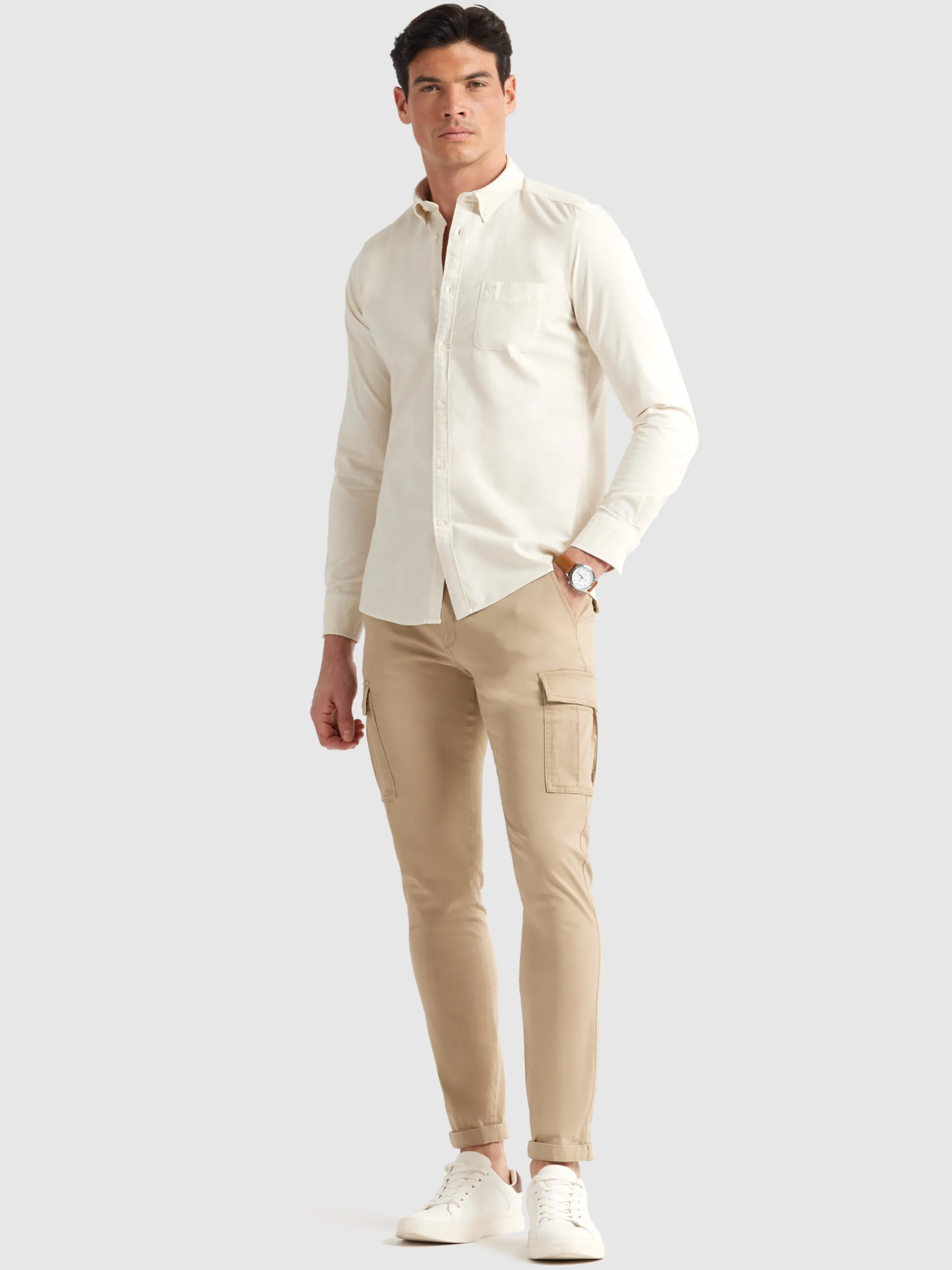 Oxford-Alvaro Moreno CAMISA OXFORD POCKET DYE Crudo