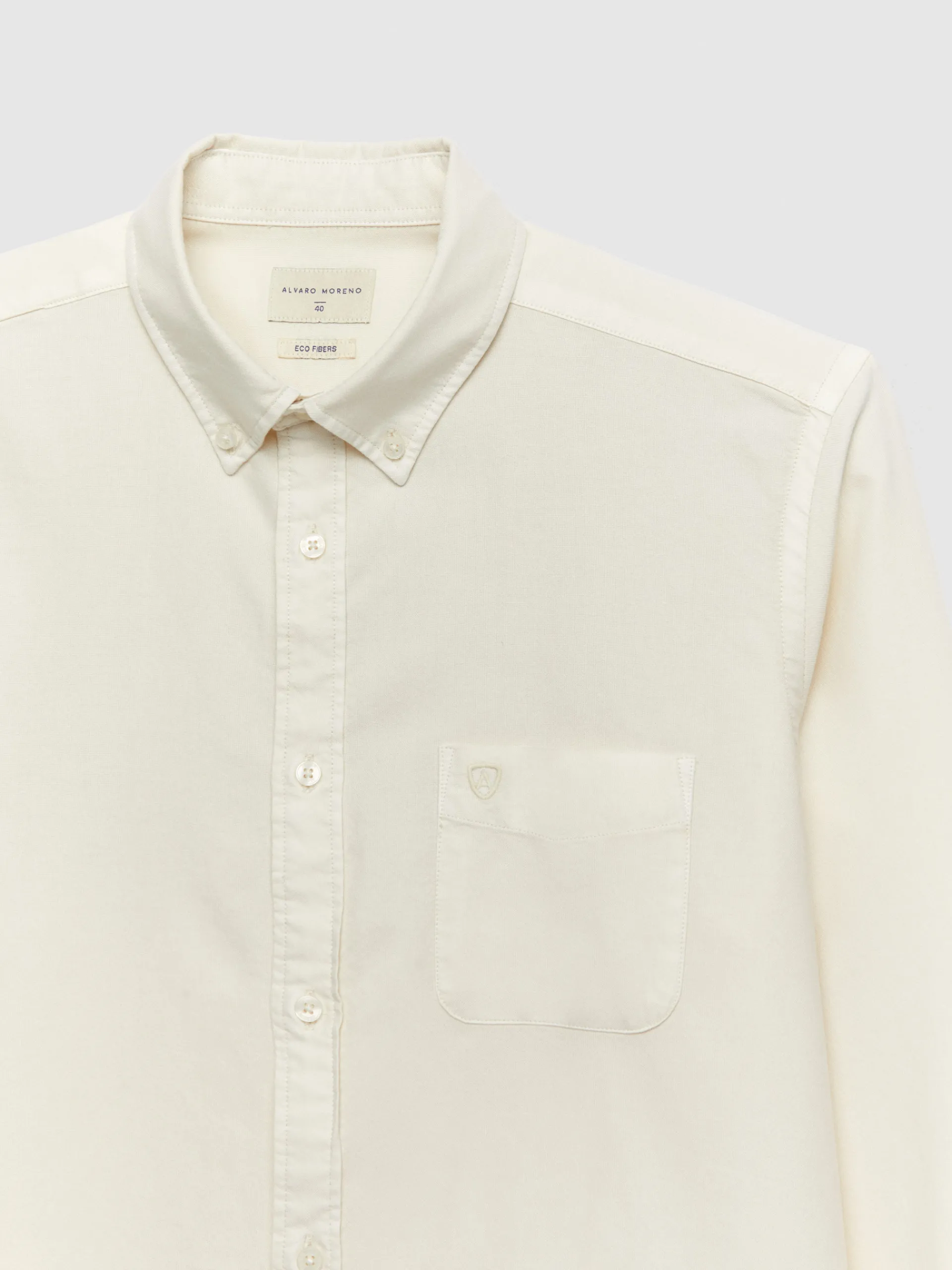 Oxford-Alvaro Moreno CAMISA OXFORD POCKET DYE Crudo