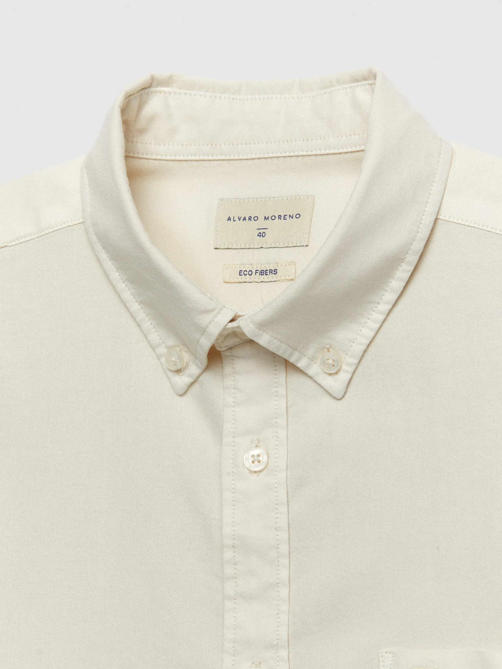 Oxford-Alvaro Moreno CAMISA OXFORD POCKET DYE Crudo