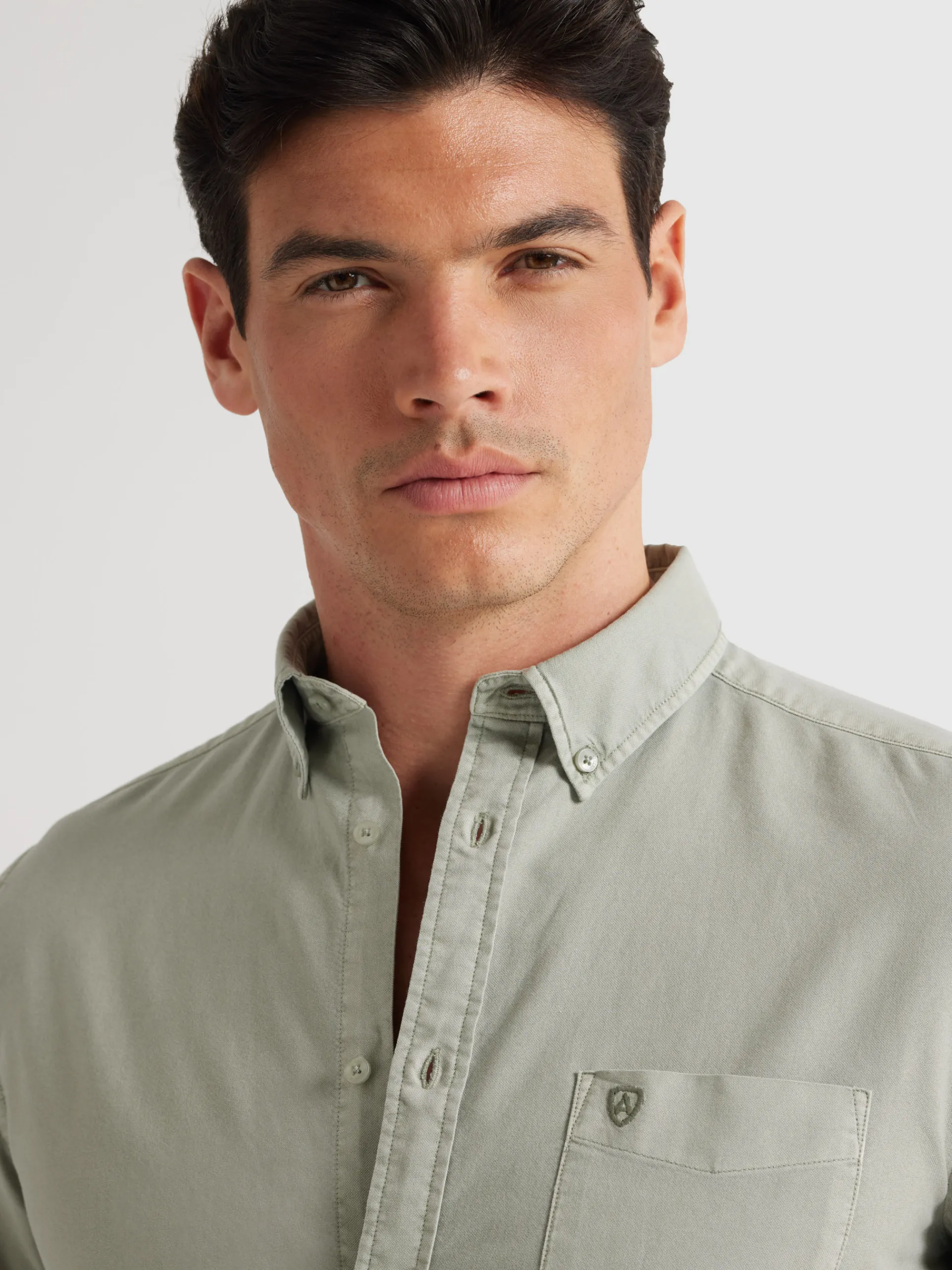 Oxford-Alvaro Moreno CAMISA OXFORD POCKET DYE Verde