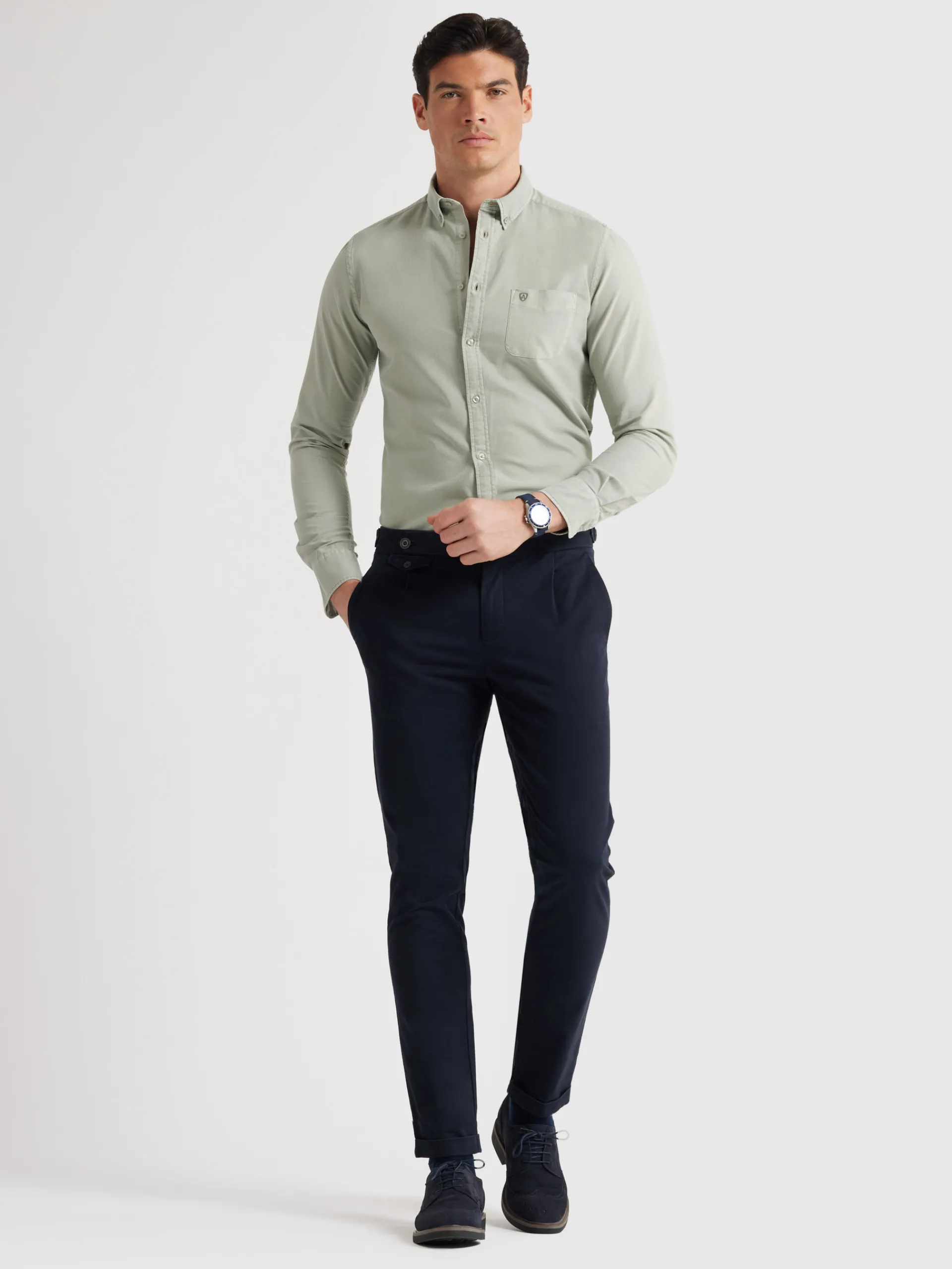 Oxford-Alvaro Moreno CAMISA OXFORD POCKET DYE Verde