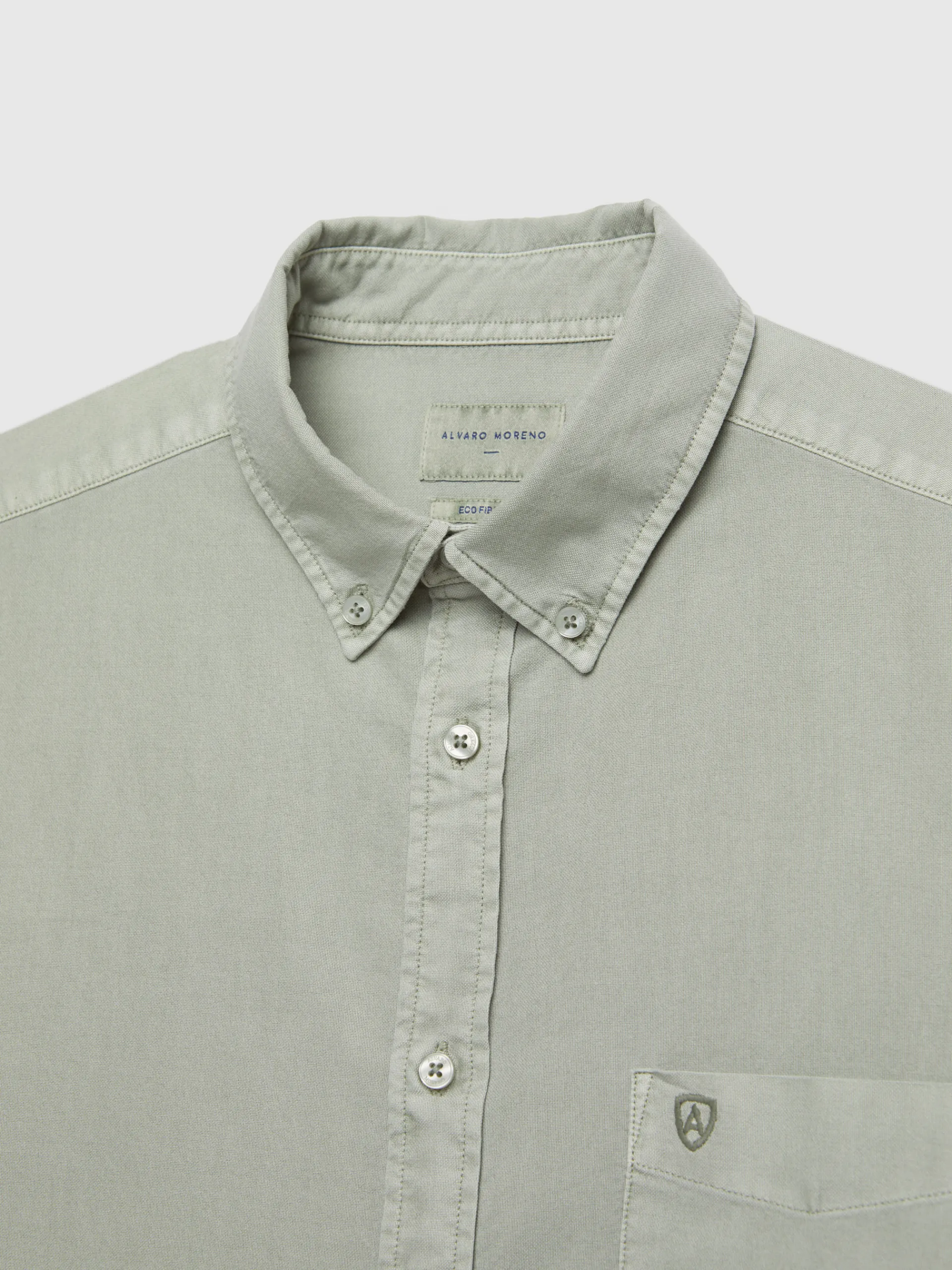 Oxford-Alvaro Moreno CAMISA OXFORD POCKET DYE Verde