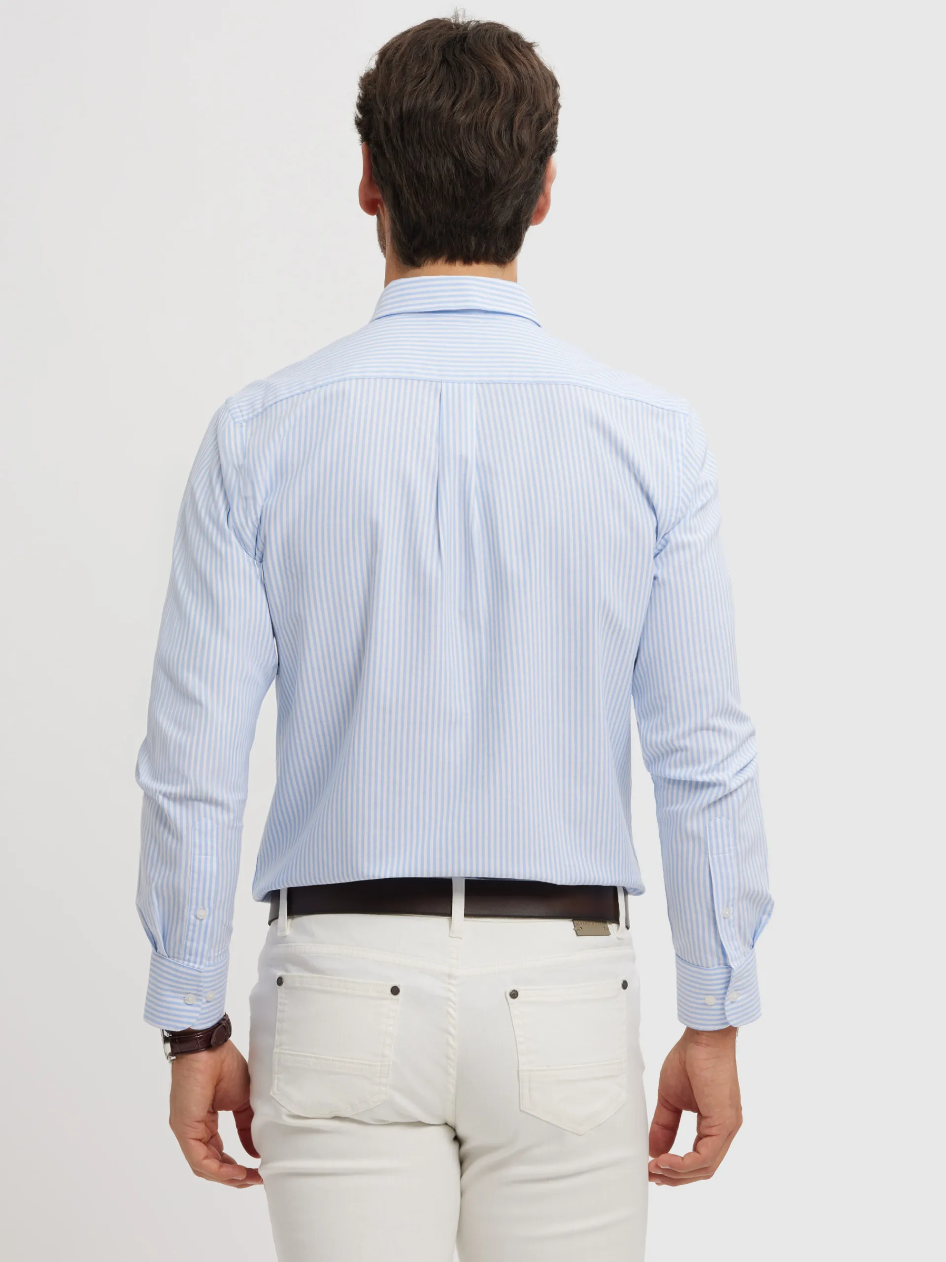 Oxford-Alvaro Moreno CAMISA OXFORD RAYAS BASIC Celeste