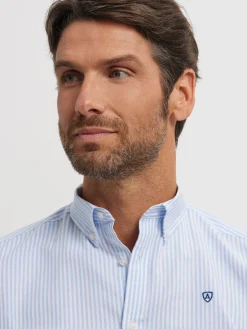 Oxford-Alvaro Moreno CAMISA OXFORD RAYAS BASIC Celeste