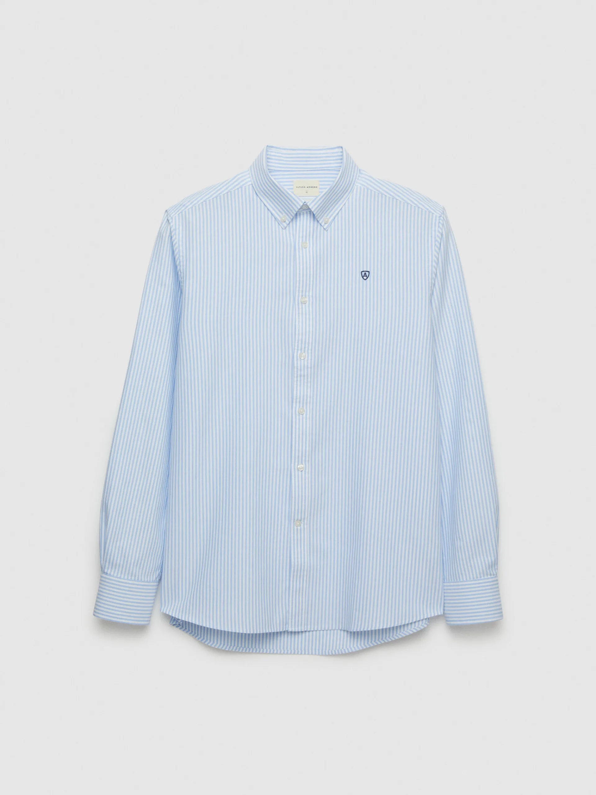 Oxford-Alvaro Moreno CAMISA OXFORD RAYAS BASIC Celeste