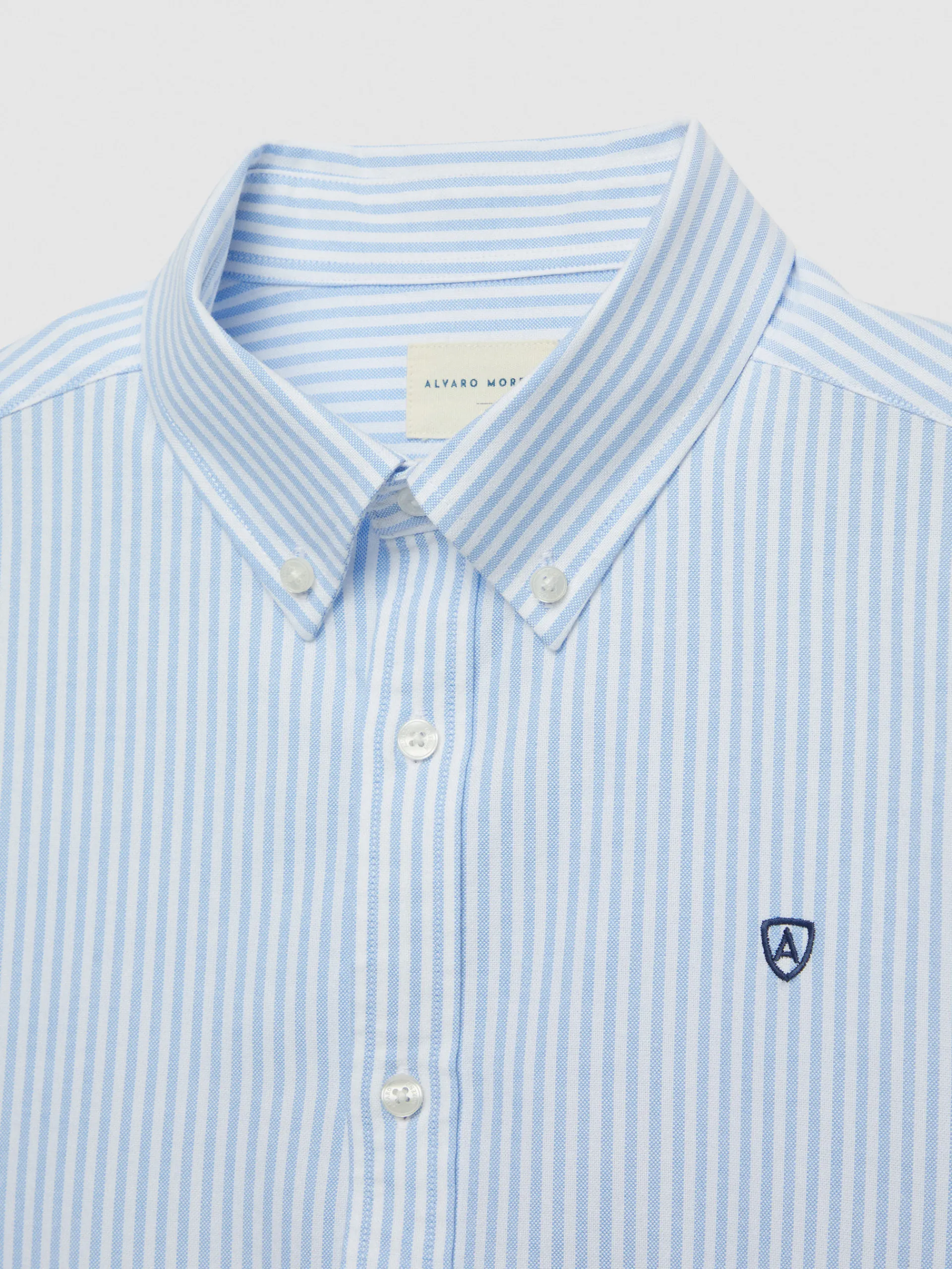 Oxford-Alvaro Moreno CAMISA OXFORD RAYAS BASIC Celeste